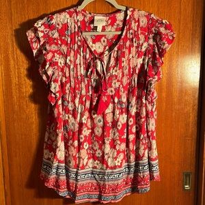 Knox Rose floral blouse M